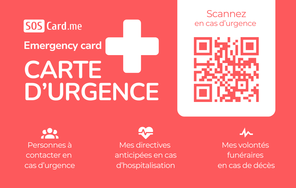 Carte d'urgence SOSCard.me